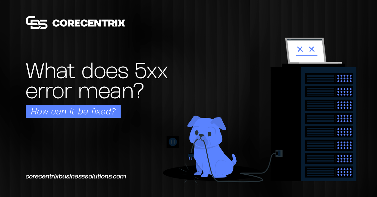 Cover image for guide on 5xx server errors, explaining causes, fixes, and website downtime troubleshooting